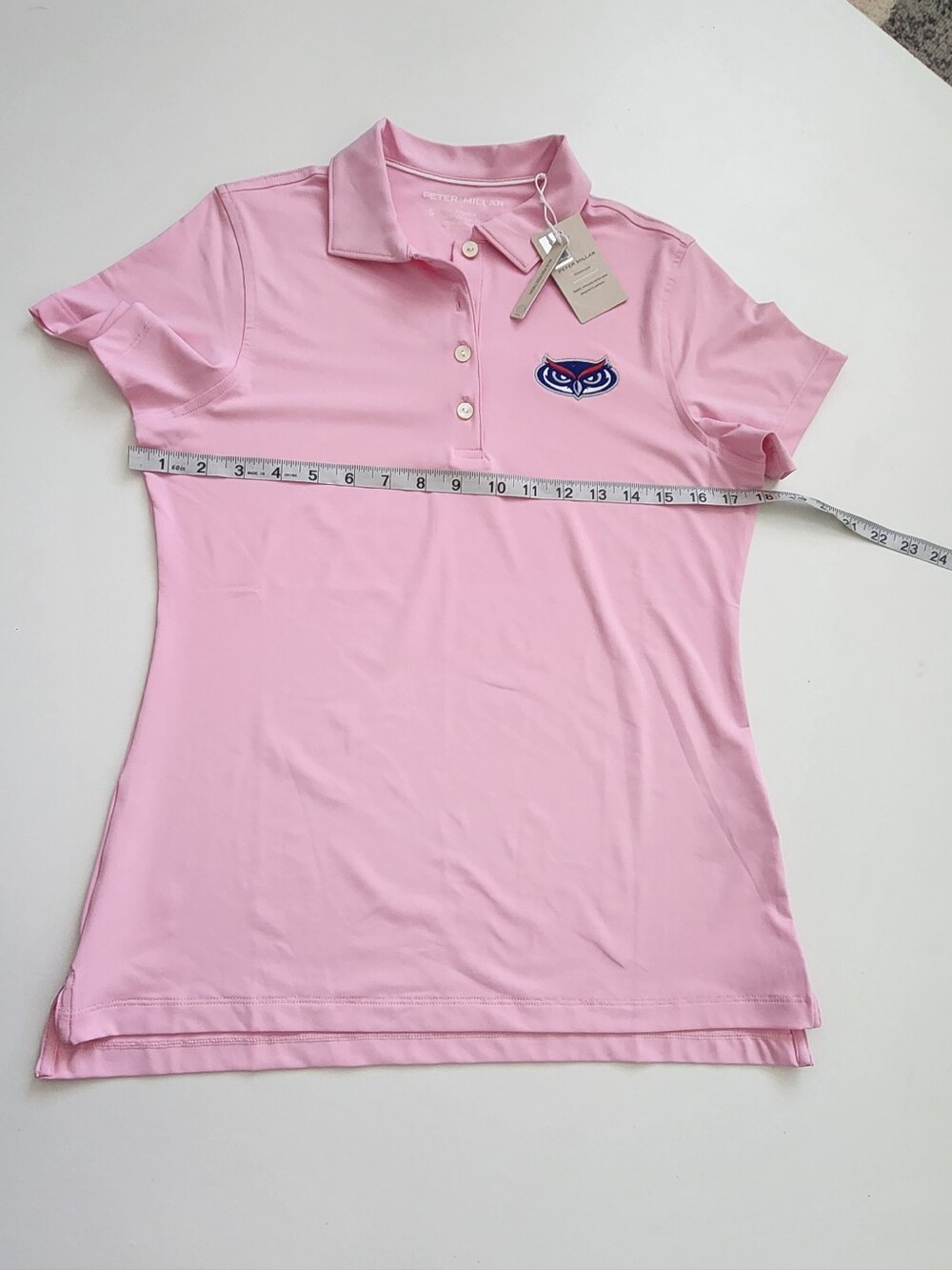 NWT Peter Millar FAU Florida Atlantic University Pink Owl Golf Polo Size S